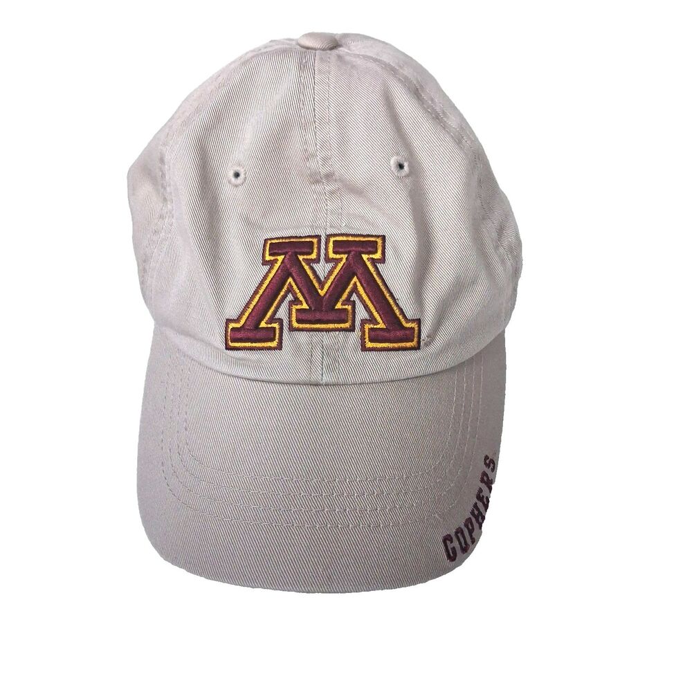 Minnesota Gophers NCAA Strapback Dad Hat Beige Adjustable College Football Cap